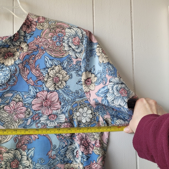 Vintage Floral Blouse by Lantana sz Large - Picture 7 of 11